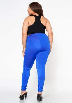Plus Size Posh Stretch Satin Slim Pants -Asoph Sales Shop 2022581 002 5