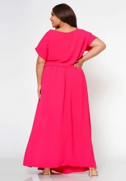 Plus Size Sincere Crop Blouse & Flare Maxi Skirt Set 10 Plus Size Sincere Crop Blouse & Flare Maxi Skirt Set -Asoph Sales Shop 2022594 002 4