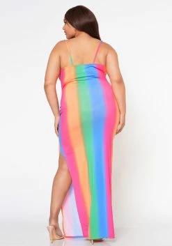 Plus Size Colorful Aura Cowl Neck Maxi Dress -Asoph Sales Shop 2022596 001 4