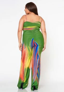 Plus Size Multi Print Flare Cami Jumpsuit -Asoph Sales Shop 2022603 001 3