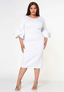 Plus Size Elegant Form Fitting Midi Dress -Asoph Sales Shop 2022614 002 2