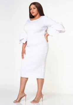 Plus Size Elegant Form Fitting Midi Dress -Asoph Sales Shop 2022614 002 3
