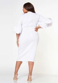 Plus Size Elegant Form Fitting Midi Dress -Asoph Sales Shop 2022614 002 4