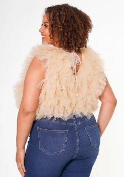 Plus Size Ruffle Tulle Sleeveless Bodysuit -Asoph Sales Shop 2022624 002 5