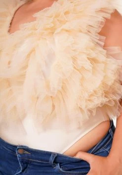 Plus Size Ruffle Tulle Sleeveless Bodysuit -Asoph Sales Shop 2022624 002 6