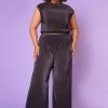 Plus Size Pleated Trousers