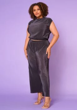 Plus Size Pleated Trousers -Asoph Sales Shop 2022640 001 2