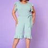 Plus Size Occasional Biker Romper