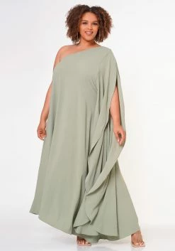 Plus Size One Shoulder Maxi Flare Dress -Asoph Sales Shop 2022644 004 2