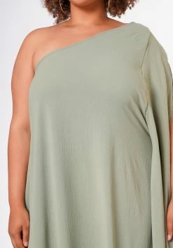 Plus Size One Shoulder Maxi Flare Dress -Asoph Sales Shop 2022644 004 5