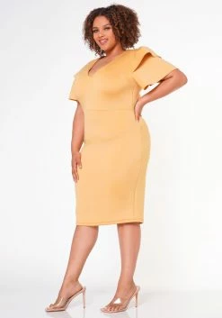 Plus Size Shoulder Flare Maxi Dress -Asoph Sales Shop 2022653 003 2