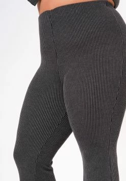 Plus Size Tube Top & Flare Leggings Ribbed Knit Set -Asoph Sales Shop 2022658 001 5