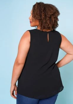 Plus Size Relaxed Fit Sleeveless Shirt -Asoph Sales Shop 2022681 001 3