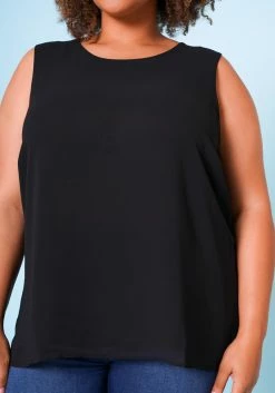 Plus Size Relaxed Fit Sleeveless Shirt -Asoph Sales Shop 2022681 001 4