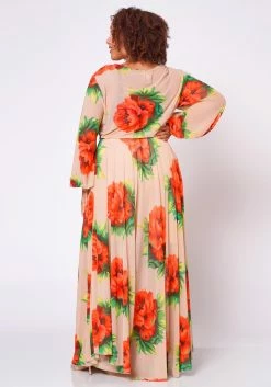 Plus Size Floral Maxi Chiffon Dress -Asoph Sales Shop 2022702 001 5