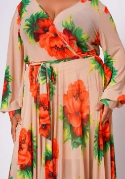 Plus Size Floral Maxi Chiffon Dress -Asoph Sales Shop 2022702 001 6