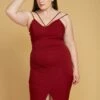 Asoph Plus Size Strappy Crop Top & Skirt Two Piece Set