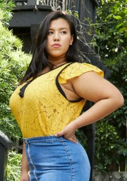 Pleione Plus Size Floral Laced Top -Asoph Sales Shop 2006660 159 4