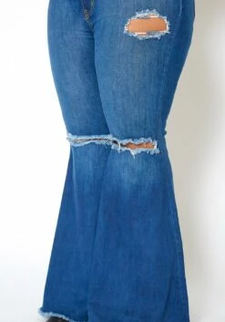 Vibrant Plus Size Womens Bold Flare Hem Denim Jean -Asoph Sales Shop 2013651 938 3