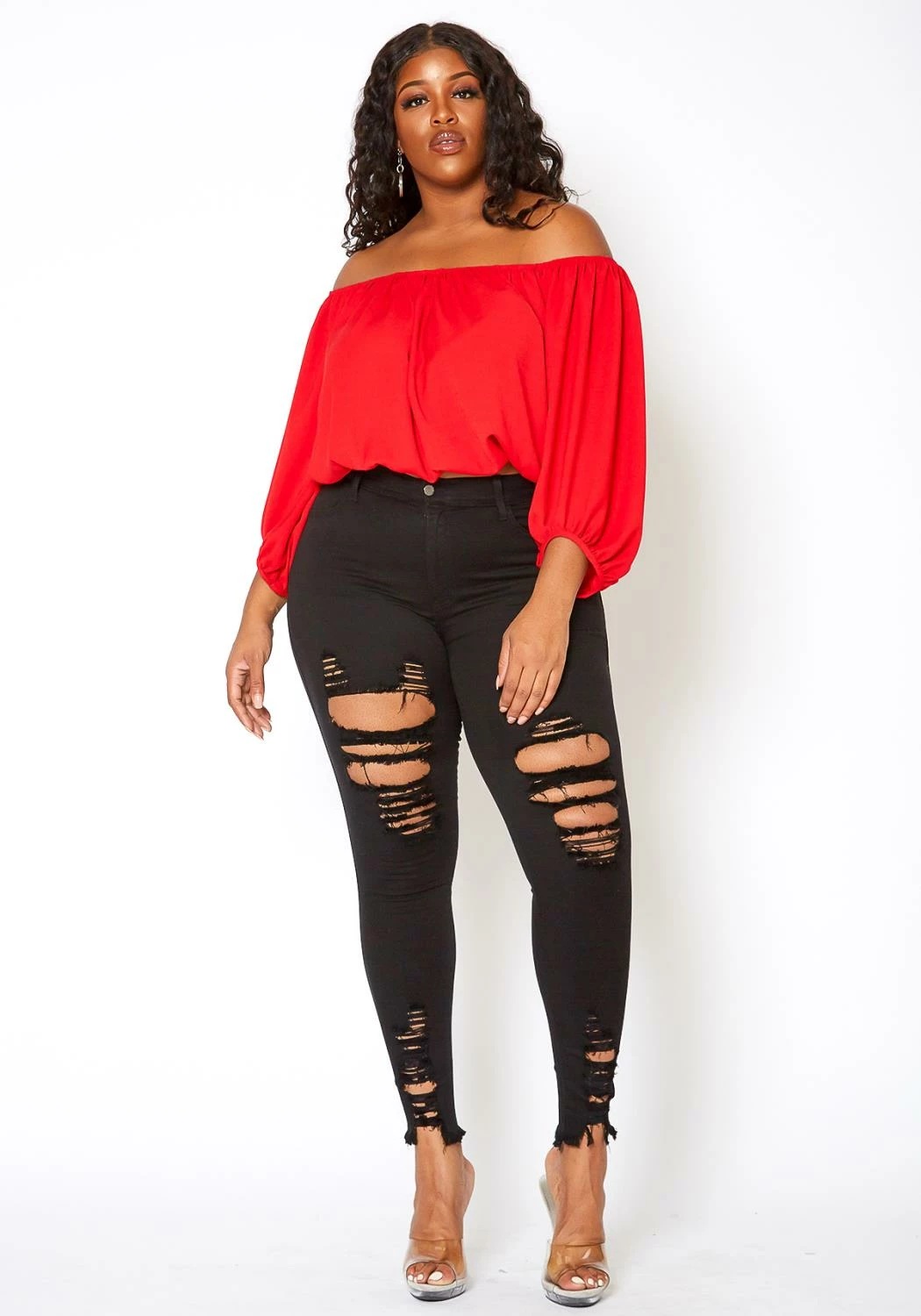 Vibrant Plus Size Ankle Distressed Favorite Mid Rise Jeans 2 Vibrant Plus Size Ankle Distressed Favorite Mid Rise Jeans - Image 2