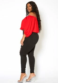 Vibrant Plus Size Ankle Distressed Favorite Mid Rise Jeans 7 Vibrant Plus Size Ankle Distressed Favorite Mid Rise Jeans -Asoph Sales Shop 2013661 001 2