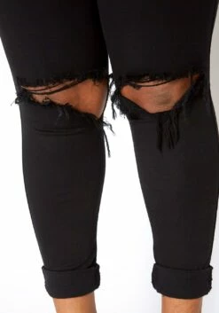 Vibrant Mid Rise Knee Distressed Plus Size Skinny Jean 9 Vibrant Mid Rise Knee Distressed Plus Size Skinny Jean -Asoph Sales Shop 2013673 001 3