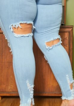 Vibrant Plus Size Front & Back Distress Hem Jean -Asoph Sales Shop 2013679 940 5