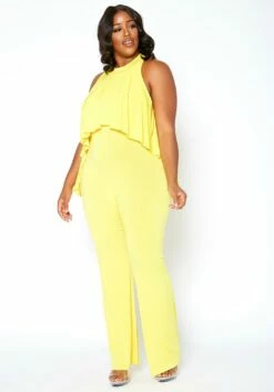 Asoph Plus Size First Class Sleeveless Overlay Jumpsuit -Asoph Sales Shop 2014505 105 0