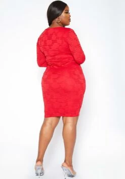 Asoph Plus Size Slit Details Bodycon Mini Dress -Asoph Sales Shop 2017130 110 2