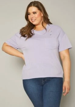 Plus Size Distressed Crew Neck Tee Shirt -Asoph Sales Shop 2017521 145 1