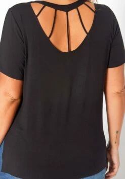 Asoph Plus Size Windowpane Cut Out Design Shirt -Asoph Sales Shop 2017525 001 4