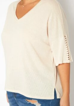 Asoph Plus Size Comfy Knit V Neck Tee Shirt -Asoph Sales Shop 2017802 118 4