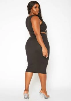 Asoph Plus Size Basic Tank Crop Top & Midi Skirt Set 8 Asoph Plus Size Basic Tank Crop Top & Midi Skirt Set -Asoph Sales Shop 2017807 001 3