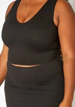 Asoph Plus Size Basic Tank Crop Top & Midi Skirt Set 9 Asoph Plus Size Basic Tank Crop Top & Midi Skirt Set -Asoph Sales Shop 2017807 001 4