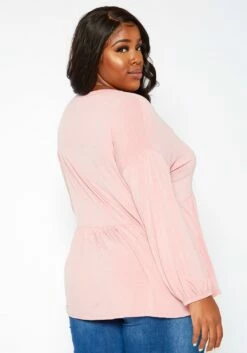 Asoph Plus Size Relaxed Fit Peplum Top -Asoph Sales Shop 2018174 102 3