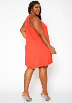 Asoph Plus Size Keyhole Front Flare Mini Dress 8 Asoph Plus Size Keyhole Front Flare Mini Dress -Asoph Sales Shop 2018176 380 3