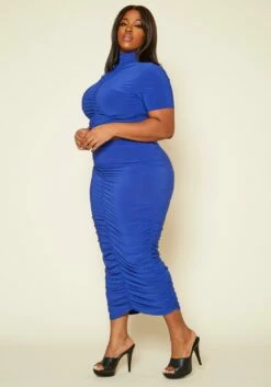 Asoph Plus Size Ruched Design Two Piece Set 7 Asoph Plus Size Ruched Design Two Piece Set -Asoph Sales Shop 2018400 001 2