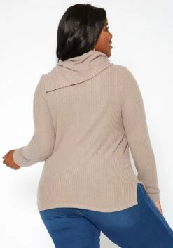 Asoph Plus Size Asymmetric Cowl Neck Sweater -Asoph Sales Shop 2018423 118 3