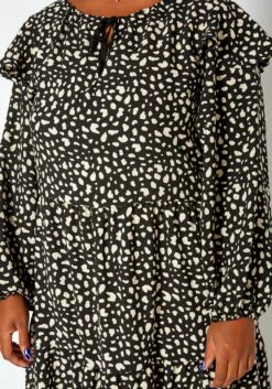 Asoph Plus Size Spotted Print Flare Maxi Dress -Asoph Sales Shop 2018433 001 4