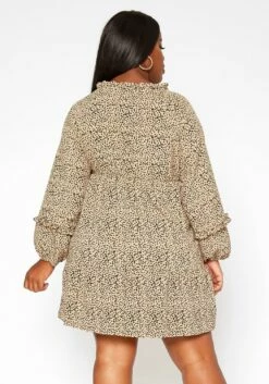 Asoph Plus Size Dotted Print Flare Mini Dress -Asoph Sales Shop 2018555 190 1