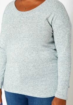 Asoph Plus Size Casual Knit Long Sleeve Top -Asoph Sales Shop 2018623 158 4