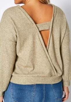 Plus Size Open Back Knit Sweater -Asoph Sales Shop 2019032 125 4