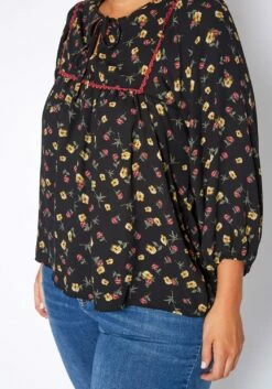 Plus Size Vintage Floral Print Blouse -Asoph Sales Shop 2019035 001 4