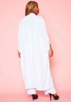 Plus Size Open Front Maxi Blouse & Pants Set -Asoph Sales Shop 2019328 002 5