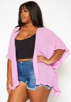 Plus Size Open Front Duster Cardigan -Asoph Sales Shop 2019944 001 2
