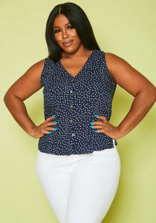 Plus Size Polka Dot Top -Asoph Sales Shop 2019978 002 1