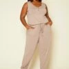 Plus Size Lounge Sleeveless Jumpsuit