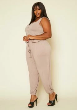 Plus Size Lounge Sleeveless Jumpsuit 7 Plus Size Lounge Sleeveless Jumpsuit -Asoph Sales Shop 2020363 006 3