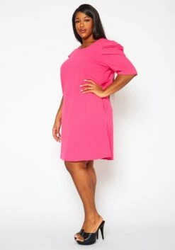 Plus Size Ruffle Short Sleeve Dress -Asoph Sales Shop 2021144 003 3