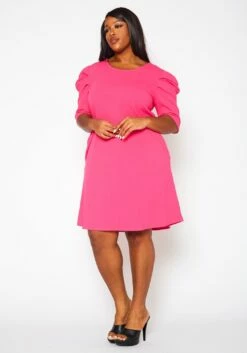 Plus Size Ruffle Short Sleeve Dress -Asoph Sales Shop 2021144 003 4